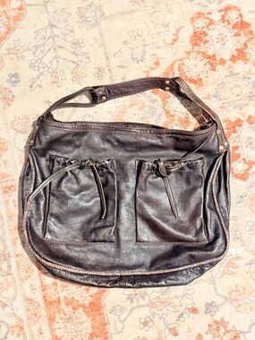 MAYA MOON women’s leather bag with floral inside